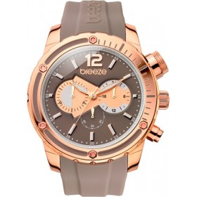Breeze Style Compass 47mm Chronograph Rose Gold Rubber Strap 110401.2